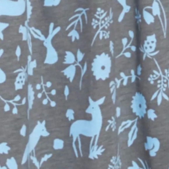 TEA COLLECTION - Girls Sparkle Henley Dress Forest Animals Blue/Gray Size 3 NWT - Picture 2 of 4